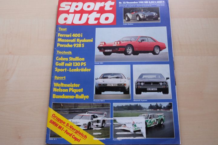 Deckblatt Sport Auto (12/1981)
